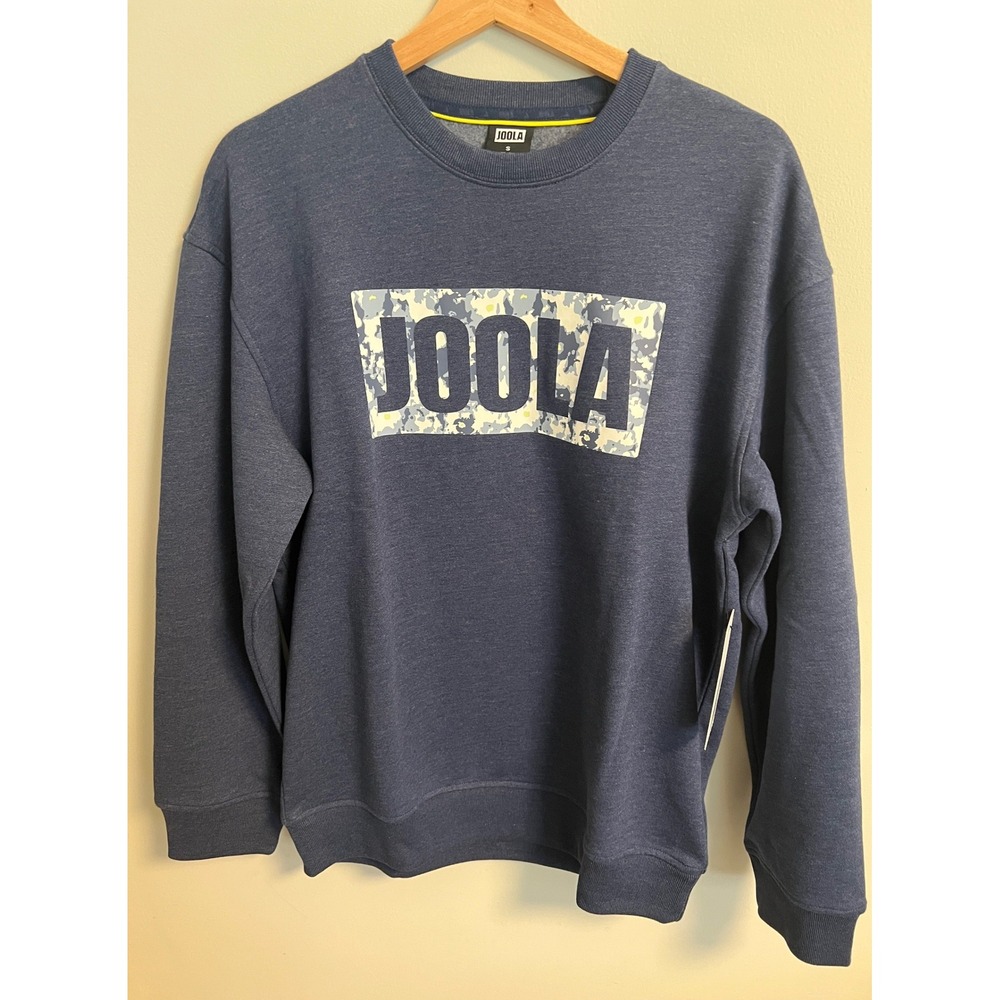 JOOLA Fleece Graphic Crewneck Sweatshirt S Navy Heather Camoflower NWT